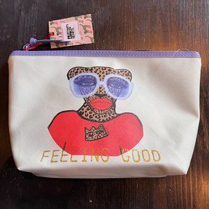 NWT Leopard Face Make up bag